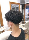 MEN'S HAIR  センターパート　ツイストスパイラル　コンマヘア