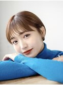 大人可愛い20代30代40代暗髪前下がりショートボブ丸みショート◎