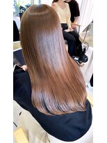 ジーナ 福岡天神(Zina)&nbsp;キャラメルブラウン × Premium髪質改善トリートメント/艶髪/