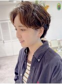 [ハンサムショート×ニュアンスパーマ]
