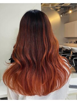 アライブ ハラジュク(ALIVE harajuku) 夏に向けてオレンジバレイヤージュ