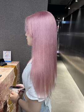 ペレ 栄店(PELE) デザインカラー/レイヤーカット/ウェットヘア/オリーブベージュ