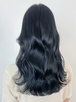 アルバム 新宿(ALBUM SHINJUKU)&nbsp;アッシュブラックレイヤーロングニュアンスカラー_ba465092