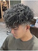 スペインカール+ホワイトメッシュ