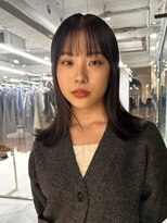 【大久保】艶髪ヘア、ワイドバングスタイル