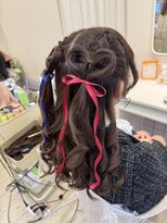 ヘアメイクアンドセットサロン リッコ(Hair make&set salon Ricco)&nbsp;推し活ヘア！ハートヘア♪/梅田ヘアセット