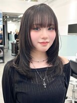 ニトバイアンキシム(nit by ahnkism)&nbsp;【レイヤーカット】韓国ヘア顔まわりカットロングレイヤー堀江