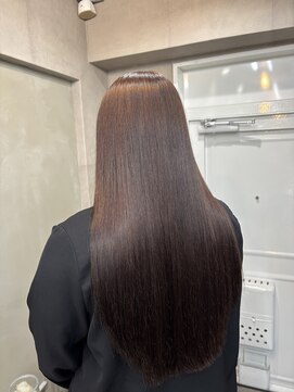 ファビ 渋谷(Fab) くびれヘア/暗めカラー/アプリコットオレンジ/縮毛矯正