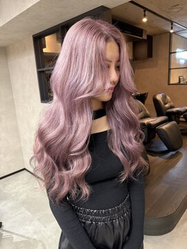 サニー 渋谷(SUNNY) ピンクラベンダー、ダブルカラー、バレイヤージュ、ケアブリーチ