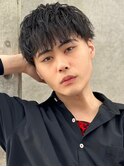 men's/メンズ/フェザーパーマ/ニュアンス/ダウンパーマ/黒染め