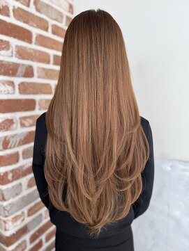 エニー 栄(Any) 韓国レイヤー×ピンクベージュ