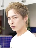 ヘーゼルベージュミルクティーアッシュベージュメンズヘア韓国