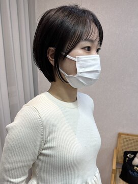 トレヘアー 京都 烏丸(tRe hair) ショートボブ　顔まわり　後れ毛