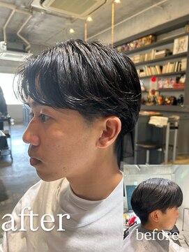 ハングアウト(Hangout) ニュアンスパーマ/刈り上げ/メンズ