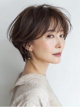ハーツ(Heart's) 大人可愛い40代50代くびれショートボブ丸みショート