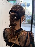 丸顔/卵型/顔型別ヘアスタイル/ヘアセット/結婚式/韓国/小顔