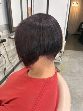 ヘアーララプラス(HAIR lala+) 【HAIR lala+】 #ショート#ストレート#レッドカラー