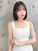 シー バイ ロンド 新宿(Sea by Lond)&nbsp;ワンホンレイヤ ー×ダークブルー[デジタルパーマ/ボブ/韓国]