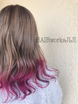 ヘアーワークス ジジ(HAIR works JIJI) ピンクグラデーション