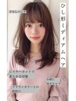 ひし形ヘアスタイル（モード3Dカラージグザグバング
