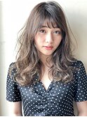 小顔シースルーバング×ゆるふわデジパーマ