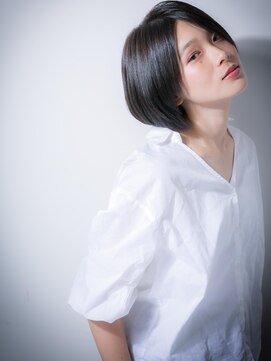 カバーヘア ブリス 戸田公園西口店(COVER HAIR bliss) 黒髪小顔前下がりセンシュアルショートw戸田公園20代30代40代