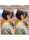 20代30代40代大人可愛い小顔丸み前下がりショート 川崎