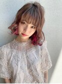 インナーカラー×ウェーブボブ【たまプラーザ】