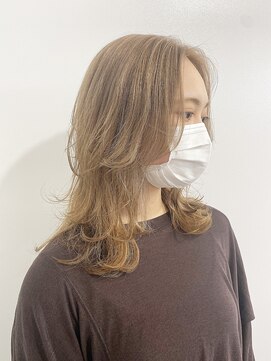 ゲーム 原宿店(GAME) インナーカラー/ダブルカラー/ミルクティーベージュ/ボブ