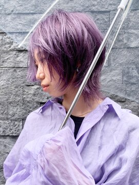 アイティー バイ アルバム 中野店(IT by ALBUM) パープルウルフカット_ハッシュカットフルバング_ba350251
