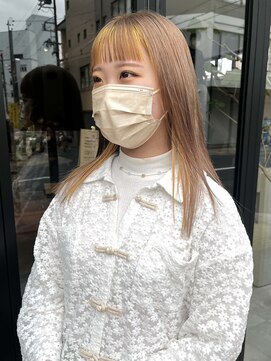 ヘアー アイス ルーチェ(HAIR ICI LUCE) イエローカラー　フェイスフレーミングカラー　/中西