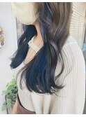 インディゴブルーインナーカラー♪