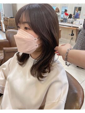 ネオリーブアイム 横浜西口店(Neolive aim) 韓国風ヘア　くびれミディ　ラベンダーベージュ