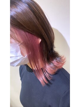 ティグルフォーヘア(TIGRE for hair) インナーカラー×ピンク☆ハイトーンカラー