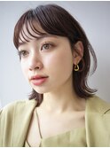 レイヤー/外ハネボブ/ヘアアレンジ/おくれ毛/シースルーバング