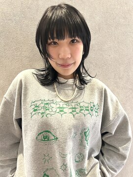 コト 福井大和田店(coto) 福井　大和田　ウルフレイヤー　顔まわりカット　ブルーブラック