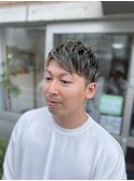 ハイライト　ツーブロックショート