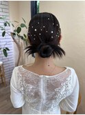 お呼ばれヘアセット二次会大人可愛い愛されお団子ヘアー20代