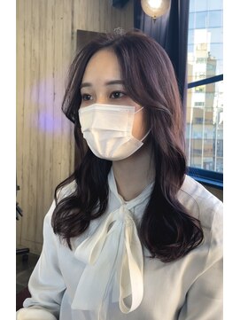 ヘアリゾートエーアイ 浅草店(hair resort Ai) 暗めカラー/韓国風カシスパープル/ブリーチなしダブルカラー