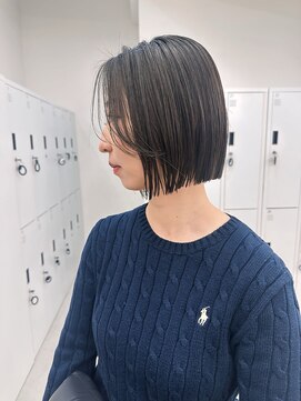 サンド 大阪梅田(sand) @morii_sandボブウルフ/黒髪/ネビージュ/小顔/ワンレン/大阪梅田