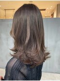 くびれヘア顔周りレイヤー韓国ヘア美髪ロング_ba521931