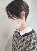 ハンサムショート/ショートヘア/黒髪/コンパクト/前下がり/丸み
