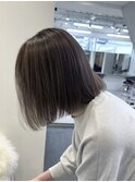 ボブグレージュ/細めハイライト/白髪ぼかし/表参道/原宿