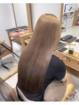 ヘアーメイクブランニュー セントラル 西大寺店(hair make Brand new central) ブリーチなしダブルカラーミルクティーベージュロング20代奈良