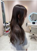 レイヤーカット×ココアブラウン