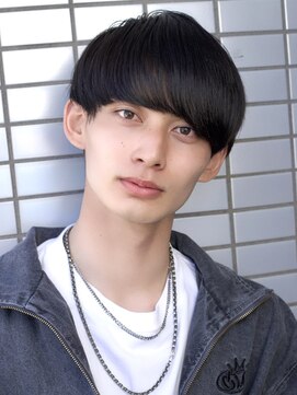 ナチュラルマッシュショート地毛風縮毛矯正刈り上げツーブロック