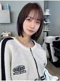ストレートボブ大人ボブシースルーバングレイヤーボブ髪質改善