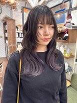ユイマァル 倉敷店(YUIMARL)&nbsp;レイヤーカット20代30代40代顔周りカットラベンダーカラー