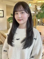 ビーチ(BEACH)&nbsp;ロングレイヤーダークアッシュグレージュカラー