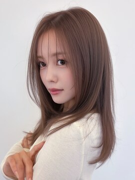 ルージュシー 堀江(RU10C) レイヤーカット/ブリーチなしダブルカラー/アッシュベージュ